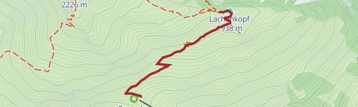 Route map: Bergstation Jöchelspitzbahn - Bergheu-Museum